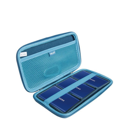 Picture of Anleo Hard Travel Case for Samsung T7 / T7 Touch Portable SSD 1TB 2TB 500GB USB 3.2 External Solid State Drive (Dark Blue)