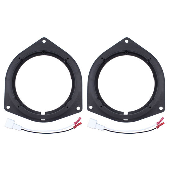Picture of ApplianPar Car Stereo Door Speaker Adapter Mounting Plates 6.5 Inch Stand Ring Kit with Wiring Connector Harness Cable Plug