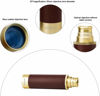 Picture of Laupha Retro Pirate Telescope Zoomable 25x30 Spyglass Portable Collapsible Handheld Telescope Vintage Monocular for Kids & Survival Gear Compass Pocket Military Compass for Camping Boating