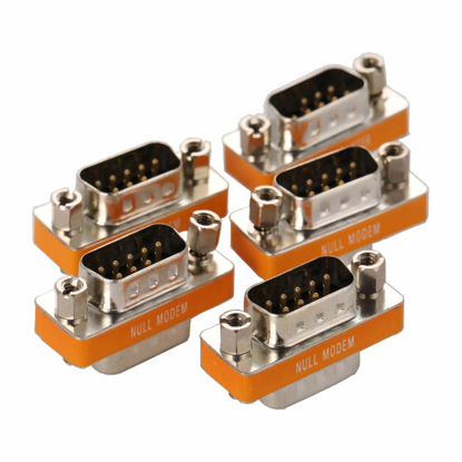 Picture of Arnorin DB9 Null Modem Adapter Male to Male 5 Pack