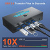 Picture of SGEYR HDMI KVM Switch Dual Monitors, 4K@60Hz KVM Switch 2 Monitors 2 Computers with 4 USB 3.0 Ports Share 2 Monitors and USB Devices, Support Wired Remote and Button Switch, Sharing Keyboard& Mouse
