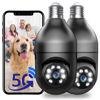Picture of Light Bulb Security Cameras Wireless Outdoor, 5G& 2.4GHz WiFi Security Camera for Home security Outdoor Indoor, Motion Detection, Color Night Vision, Siren Alarm, Compatible with Alexa(2 Pack)