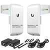 Picture of Wireless Bridge Ubiquiti LOCOM2 PRE-CONFIGURED, Bundle of 2 Ubiquiti Nanostation LOCO M2, Point to Point Outdoor WiFi Bridge, Plugh and Play 2.4GHz, 150+Mbps, 10+km Link Range, Network Bridge