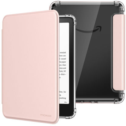 Picture of MoKo Case for All-new 7" Kindle Paperwhite 12th Generation 2024&Kindle Colorsoft Signature Edition 2024, Ultra Clear Soft Flexible Transparent TPU Back Cover Light Shell with Auto Wake/Sleep,Rose Gold