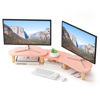 Picture of AFOOYO Dual Monitor Stand Riser,Rainbow Cloud Desktop Computer Stand for 2 Monitors,Adjustable Length and Angle Multifunctional Desktop Organizer Stand for Laptop, PC, Computer, Printer,Pink