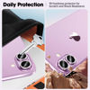 Picture of Xfilm for iPhone 16/16 Plus Camera Lens Protector Bling Individual Metal Diamond Ring 9H Hardness Scratchproof Protector, Stylish Phone Accessories, Case Friendly (Pink Diamond)