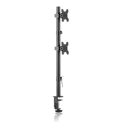Picture of Bracwiser Dual Vertical Fully Adjustable Monitor Arm Stand Mount Fits Two Screen 13-32 inch 22lbs for Monitor Computer Screen 13 15 17 19 20 22 23 24 26 27 32 inch VESA 75 100 (MD7802)