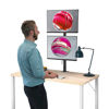 Picture of Bracwiser Dual Vertical Fully Adjustable Monitor Arm Stand Mount Fits Two Screen 13-32 inch 22lbs for Monitor Computer Screen 13 15 17 19 20 22 23 24 26 27 32 inch VESA 75 100 (MD7802)