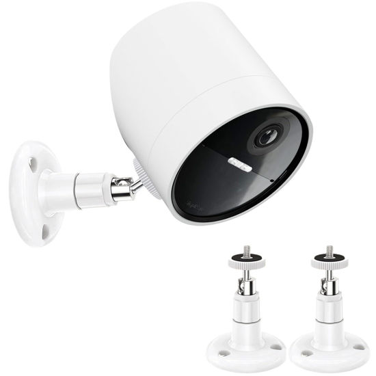 Picture of VIIVRIA 2 Pack Wall Mount Compatible with SimpliSafe Outdoor Security Camera, 360° Rotation Bracket with 1/4 Screw Thread, Camera Not Included (White)