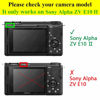 Picture of ULBTER Screen Protector for Sony Alpha ZV-E10 II ZVE10 II Camera & Hot Shoe Cover 0.3mm 9H Hardness Tempered Glass Cover Anti-Scrach Anti-Bubble [3+2 Pack]