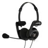Picture of Koss Porta Pro Double-Sided On-Ear Communication Headset, Flexible, Hands-Free Electret Microphone, Collapsible Design, Wired 3.5mm TRRS Plug, Black
