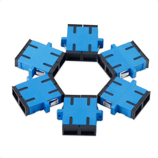 Picture of Cable Matters 6-Pack, SC to SC UPC Duplex OS2 Single Mode Fiber Optic Adapter, OS2 SC Fiber Coupler