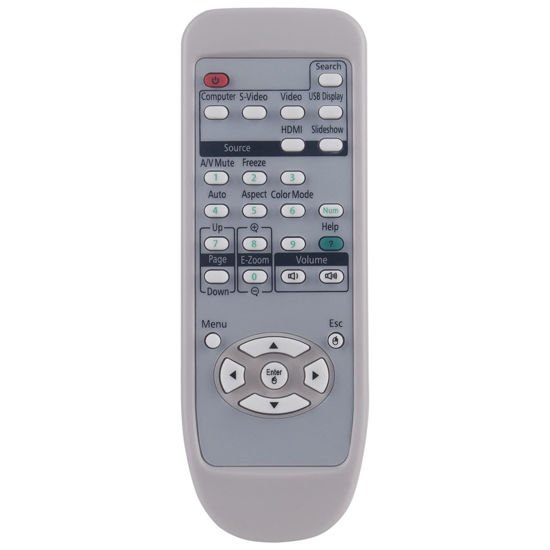 Picture of AIDITIYMI New Replacement Remote Control fit for Epson Projector EX3200 EX5200 EX7200 VS200 EB-W6 EP700 EX70 PowerLite W6 PowerLite 1220 Home Cinema 700 PowerLite S7 PowerLite S9 PowerLite 1260