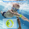 Picture of HLHGR Waterproof Airtag Bracelets for Kids，Apple Air tag Holder for Kids-Soft Silicone Hidden Air tag Wristband - Lightweight GPS Tracker AirTag Watch Band for Child (Dinosaurs-Green)