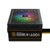 Picture of GAMDIAS 600W Bronze PSU, RGB Gaming PC Power Supplies 600W 80 Plus Bronze Certified 600 Watt PSU for Computers with Active PFC, Kratos M1-600B