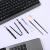 Picture of Keyboard Remover Tool Kit-6-Piece Set, Switch Puller, Keycap Puller, Lubricating Pen, Cleaning Brush, Tweezers, 4-Jaw Gripper, and Key Cap Puller for Mechanical Keyboards with Black Felt Bag