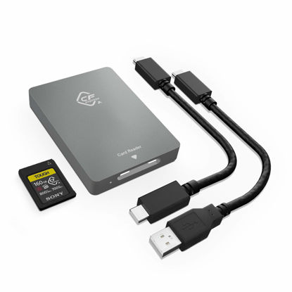 Picture of CFexpress Card Reader Type A USB 3.1 Gen2 10Gbps CFexpress Memory Card Adapter Portable Aluminum CFexpress Type A Reader Support Windows/Mac OS/Linux/Android