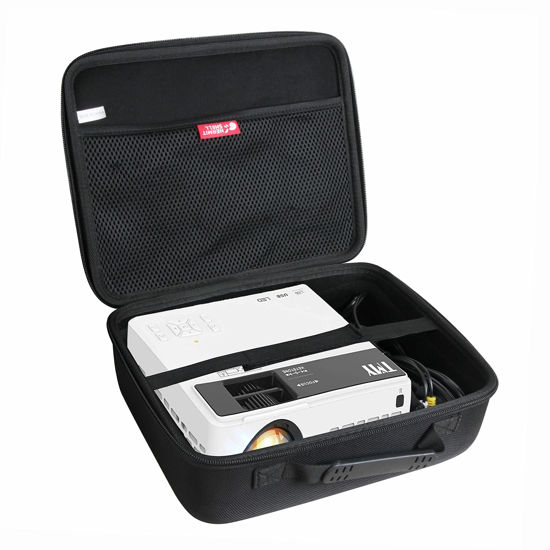 Picture of Hermitshell Hard Travel Case for TMY Mini Projector Upgraded 9500 Lumens Bluetooth Projector (Case for Projector + Tripod)