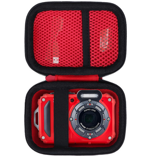 Picture of Lebakort Storage Case Compatible with KODAK PIXPRO WPZ2 Rugged Waterproof Shockproof Dustproof Digital Camera (Red + Black Case)
