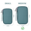 Picture of Electronics Travel Organizer Case, Carry On Essentials Pouch Bag for Tech Accessory, Cable, Chargers & Cords (Teal Blue, Medium)