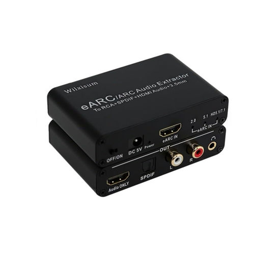 Picture of Wilxisum HDMI Earc/Arc Audio Extractor/Adapter, HDMI Earc/Arc to HDMI, RCA R/L, Optical, 3.5mm Audio Converter