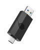 Picture of RAOYI 256GB USB C Flash Drive 2 in 1 Type C + USB 3.0 Flash Drive Dual OTG Retractable Type-C Thumb Drive Portable USB-C Memory Stick for iPhone 15 iPad Pro Android Smartphone Tablet PC (Black)