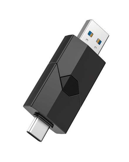 Picture of RAOYI 256GB USB C Flash Drive 2 in 1 Type C + USB 3.0 Flash Drive Dual OTG Retractable Type-C Thumb Drive Portable USB-C Memory Stick for iPhone 15 iPad Pro Android Smartphone Tablet PC (Black)