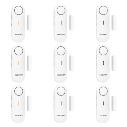 Picture of TECKNET Door Alarms for Kids Safety, Window Alarm Pool Alarms Door Alarm for Home Security, 2-in-1 Alarm & Chime, 3-Level Volume Control, Wireless Alarm for House Hotel Cars Sheds Caravans (9 Pack)