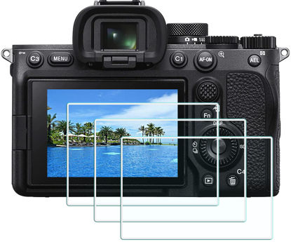 Picture of HUIPUXIANG Screen Protector for Sony Alpha 7 IV A7 IV A7IV A74 A7M4 Camera(for accessories), 0.3mm High Definition 9H Hardness Optical LCD Premium Glass Protective Cover [3 Pack]