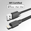 Picture of 1.5 Foot Lightning Cable, [MFi Certified] 3Pack 1.5ft iPhone Charging Cable for Car Braided Fast Charging Short USB to Lightning Cable for iPhone 14 13 12 11 Pro/Max/Mini Xs SE2/iPad