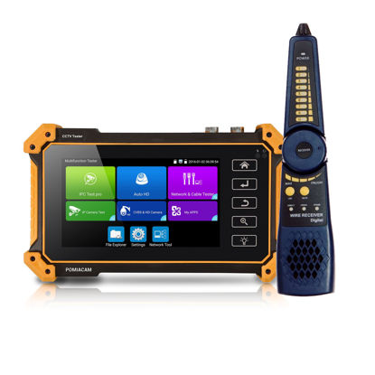 Picture of IP Camera Tester Monitor, 8MP AHD CVI TVI SDI CVBS IP Camera Test,4K HD Display Video Monitor 5inch IPS Touch Screen IPC Tester Support POE PTZ RS485 HDMI & VGA Input DC12V Output
