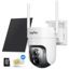 Picture of LongPlus No WiFi Security Camera, 4G LTE Cellular Security Camera with SIM Card, 2K Solar Outdoor Cam Wireless, 360° View, Color Night Vision, Motion&Siren Alarm, Smart AI Detection