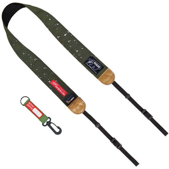 Picture of Rough Enough DSLR Camera Neck Strap Durable for Canon Nikon Sony Good Gift for Photographers Army Green Cordura
