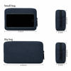 Picture of dealcase Travel Electronics Cable Organizer Bag Accessories Bag,Canvas Waterproof Universal Electronics/Accessories Multifunction Carrying Case Gadgets Bag Pouch 2 pieces,Navy Blue(Small+Big)