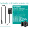 Picture of USB Adapter Kit DC 8.4V ACK-E6 + Fully Decoded DR-E6 Coupler LP-E6 Dummy Battery + QC3.0 USB Adapter for Canon EOS 5D Mark III II IV 5DSR 7D 60D 70D 80D 6D Mark II Power Display