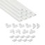 Picture of D-Line 157in Cord Cover Kit, Self-Adhesive Wire Hiders, Paintable Cable Raceway to Hide Wires on Wall, Electrical Cable Management - 10x 15.7 Lengths & 19 Accessories - 1.18" (W) x 0.59" (H) - White