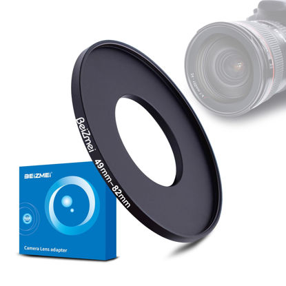 Picture of 49mm to 82mm Camera Filters Ring,Filters Ring Compatiable All Brands Ø49mm Lens to Ø82mm UV ND CPL Camera Filter Accessory.Made of CNC.