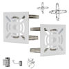 Picture of Lighfast 2pcs Universal Wall Mounting Bracket with 8 Loops, Vertical Pole Mount Adapter for CCTV Security Camera PTZ Dome Indoor Outdoor AP Access Point Client CPE