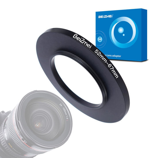 Picture of 52mm to 67mm Camera Filters Ring,Filters Ring Compatiable All Brands Ø52mm Lens to Ø67mm UV ND CPL Camera Filter Accessory.Made of CNC.