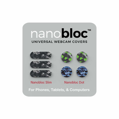 Picture of Eyebloc Nanobloc Universal Webcam Covers - Privacy Protection Accessory, No Residue Application - Dots and Bars, 7 Pieces - Camo