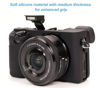 Picture of Pocoukate Case for Sony Alpha A6400, A6300, A6100 Camera, Soft Silicone Protective Cover Skin with Screen Protector Accessories for Sony Alpha A6400/6300/6100 Digital Camera Silicone Case - Black