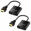 Picture of Moread HDMI to VGA with Audio, 2 Pack, Gold-Plated Active HDMI to VGA Adapter (Male to Female) with Micro USB Power Cable & 3.5mm Audio Cable for PS4, MacBook Pro, Mac Mini, Apple TV and More - Black