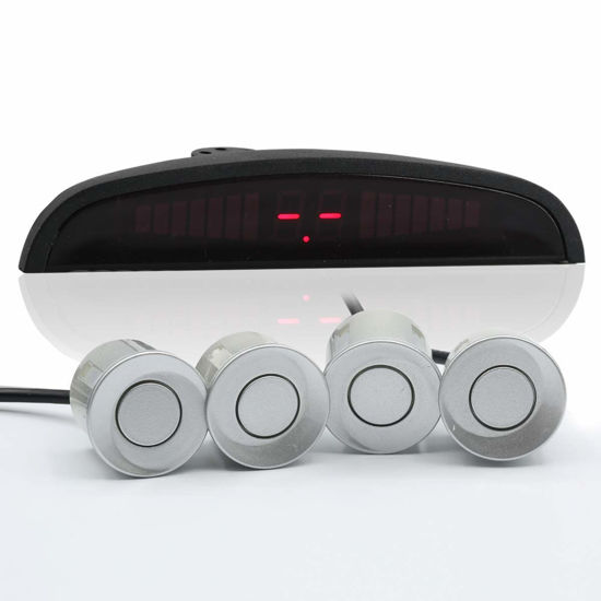 Picture of 4 Parking Car Parking Sensor Kit LED Display View Reverse Backup Radar System Backup Sensor Reversing Sensors Universal Auto Radar Detector Sensors Radar Buzzer Beep-Beep Alarm Indicator