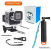 Picture of Compatible for Go Pro Hero 11 Mini Black Waterproof Housing Case 60M/196FT Protective Underwater Dive Case Shell with Cameras Handle Mount Accessories Kit