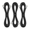 Picture of Ubramac 3Pack Phone Telephone Extension Cord 15FT Cable Line with Standard RJ11 6P4C Plugs for Landline Phone and Fax (15F, Black,)