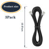 Picture of Ubramac 3Pack Phone Telephone Extension Cord 15FT Cable Line with Standard RJ11 6P4C Plugs for Landline Phone and Fax (15F, Black,)