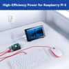 Picture of SunFounder 27W PD Power Supply for Raspberry Pi 5, 5.1V 5A GaN 1.2m 3.6ft USB-C Changer Adapter for Raspberry Pi 5 8G/4G/2G/Raspberry Pi 4/Pironman 5 (ETL Listed)