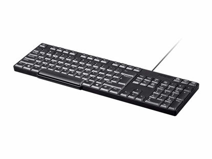 Picture of Monoprice Essential USB Keyboard - Black, Comfortable Key Action, Ideal Key Layout, Simple Wired Operation, Functional Form Factor