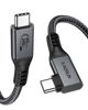 Picture of XAOSUN USB 4 Cable for Thunderbolt 4 240W, Right Angle Thunderbolt 4 Cable 90 Degree, 240W USB C to USB C Cable with 40Gbps Data, 8K@60Hz Display, for Thunderbolt MacBook Docks eGPU Hub 2ft / 0.6m