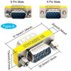 Picture of DKARDU 6 PCS DB9 Male to Male/Female to Female, RS232 Gender Changer, 9 Pin Data Transfer Serial Port Adapter Connector